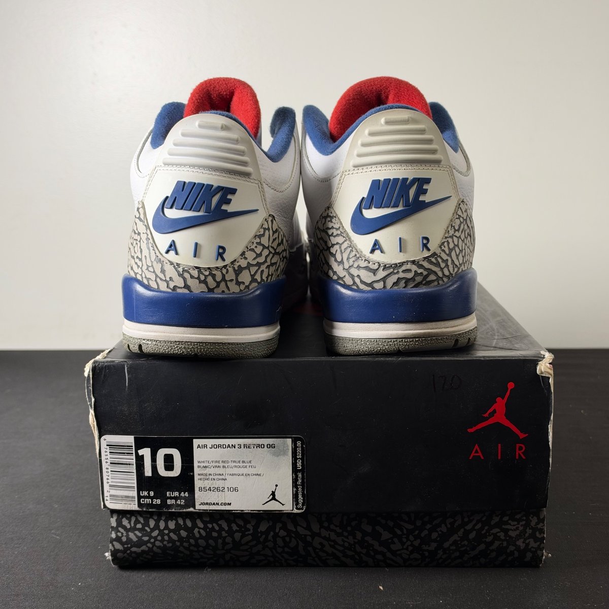 Jordan 3 Retro True Blue (2016) (Size 10) - aux