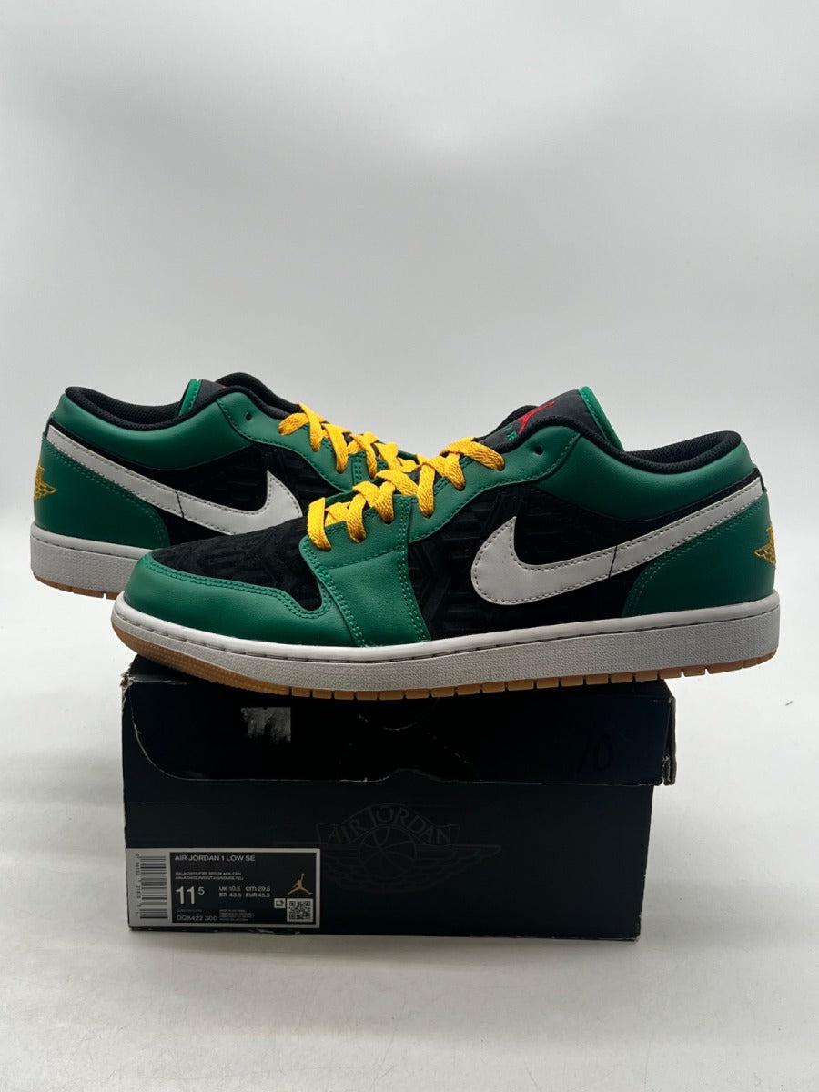 Jordan 1 Low SE Holiday Special (2022) 11.5 (Lightly Worn Pre-Owned)JordanMalachite/Black/Taxi/Fire Red - Image 1