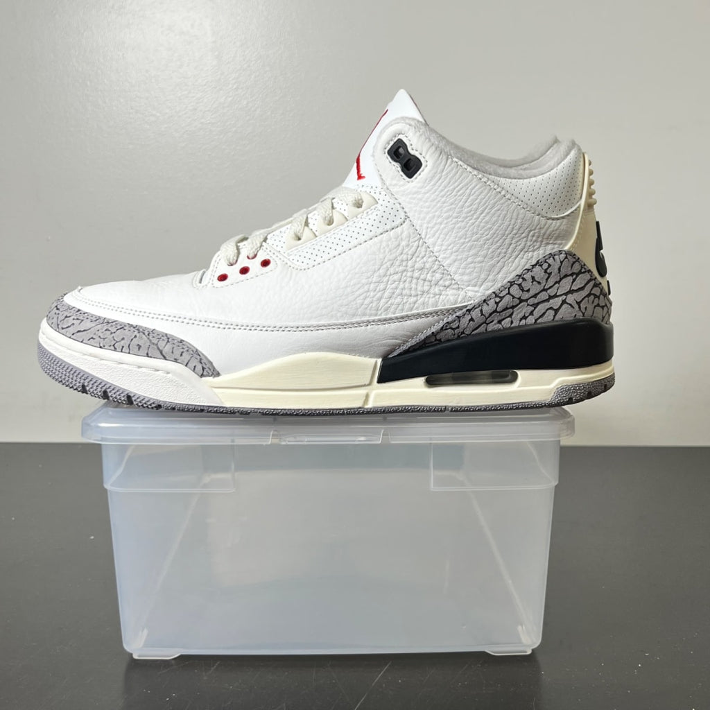 Jordan 3 Retro White Cement Reimagined 11 (Lightly Worn Pre-Owned)JordanSummit White/Fire Red/Black/Cement Grey - Image 5