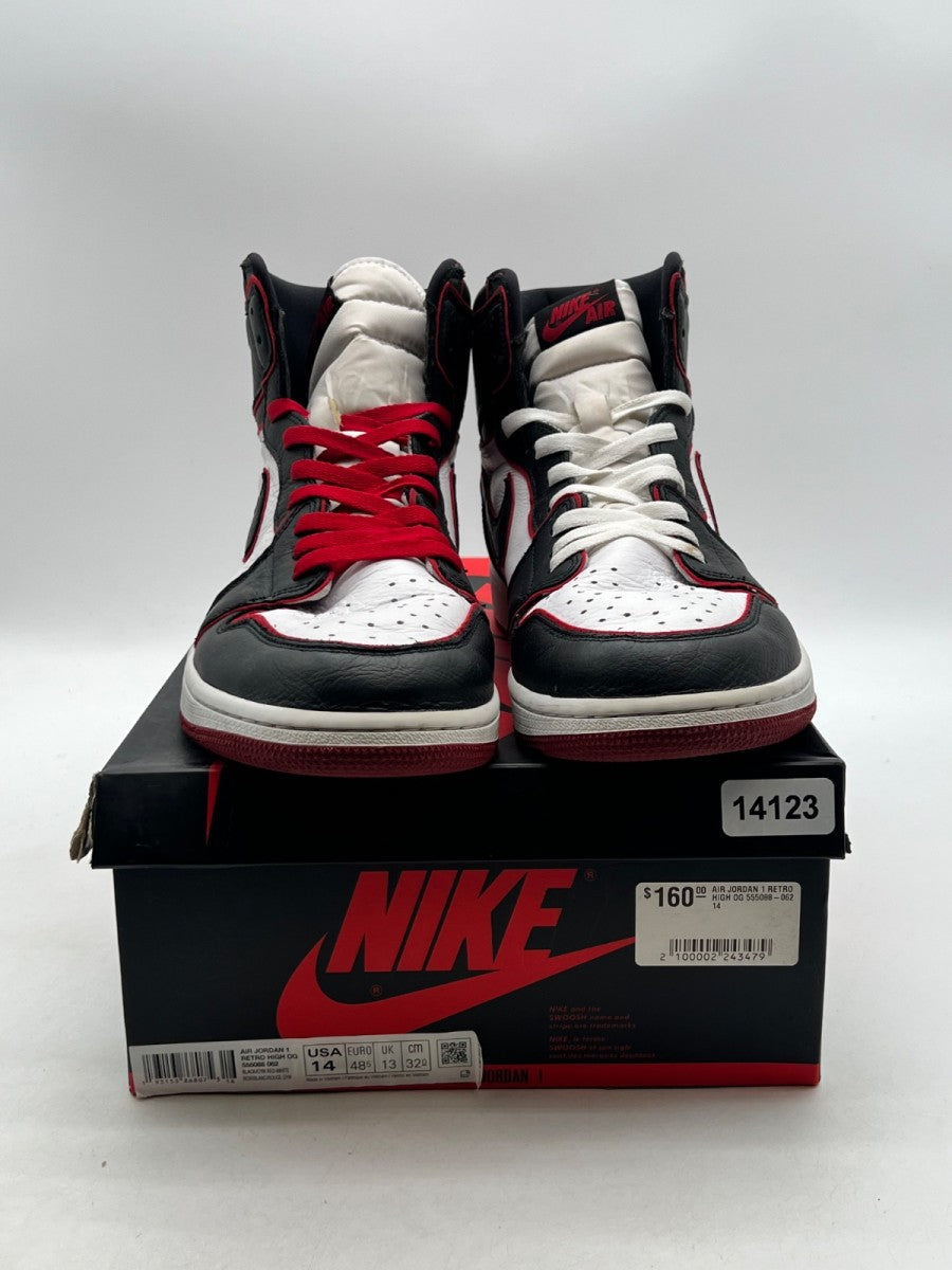 Jordan 1 Retro High Bloodline 14 (Moderately Worn Pre-Owned)JordanBlack/Gym Red-White - Image 2