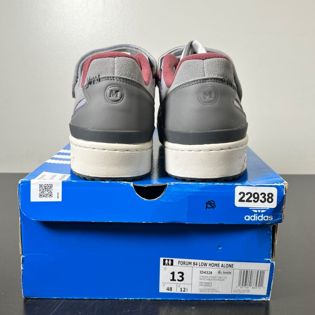 adidas Forum 84 Low Home Alone 2 13 (Lightly Worn Pre-Owned)adidasCharcoal Solid Grey/Crystal White/Grey Four - Image 4