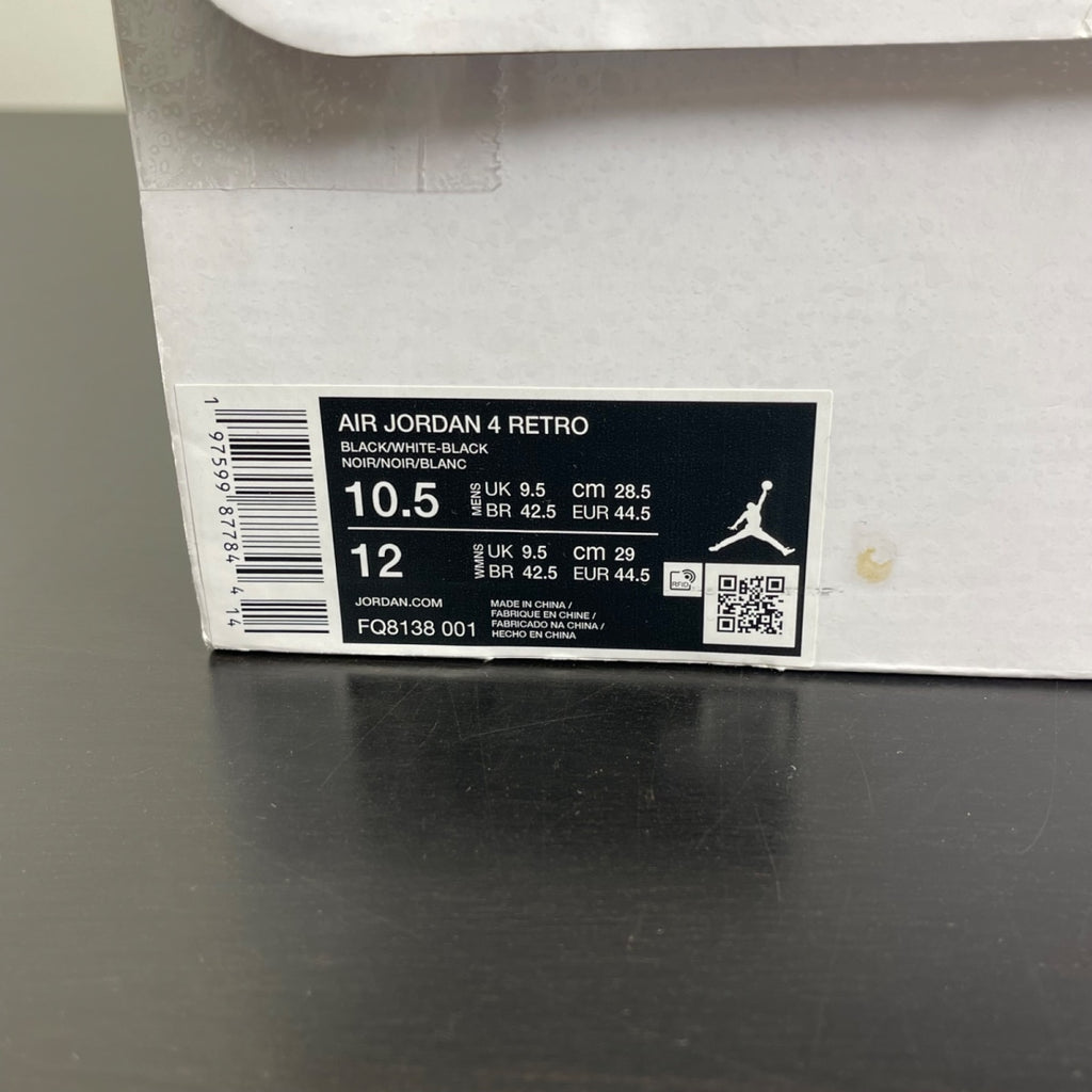 Jordan 4 Retro White Thunder 10.5 (Moderately Worn Pre-Owned)JordanBlack/White/Black - Image 7