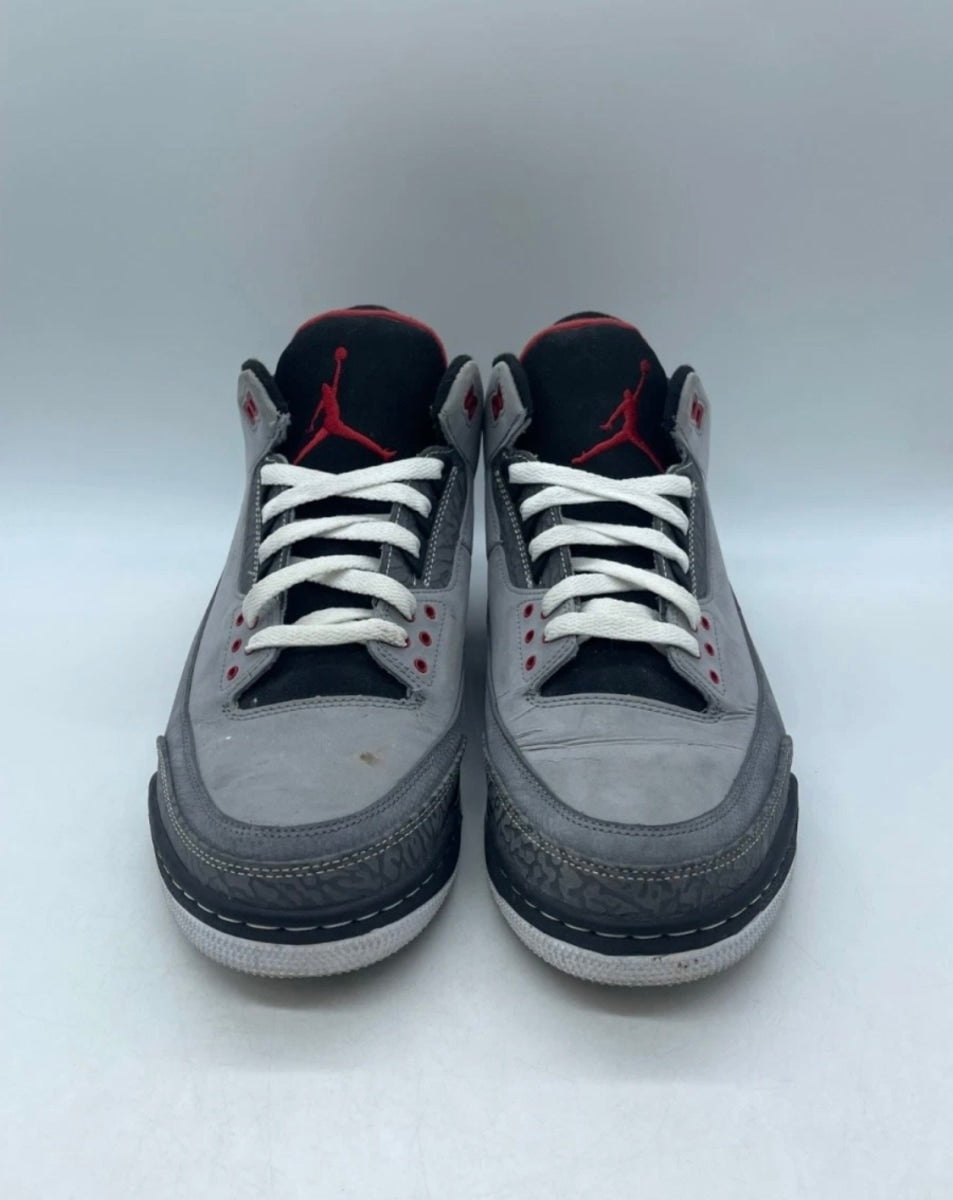 Jordan 3 Retro Wolf Grey 13 (Moderately Worn Pre-Owned)JordanWolf Grey/Metallic Silver/Black/White - Image 2