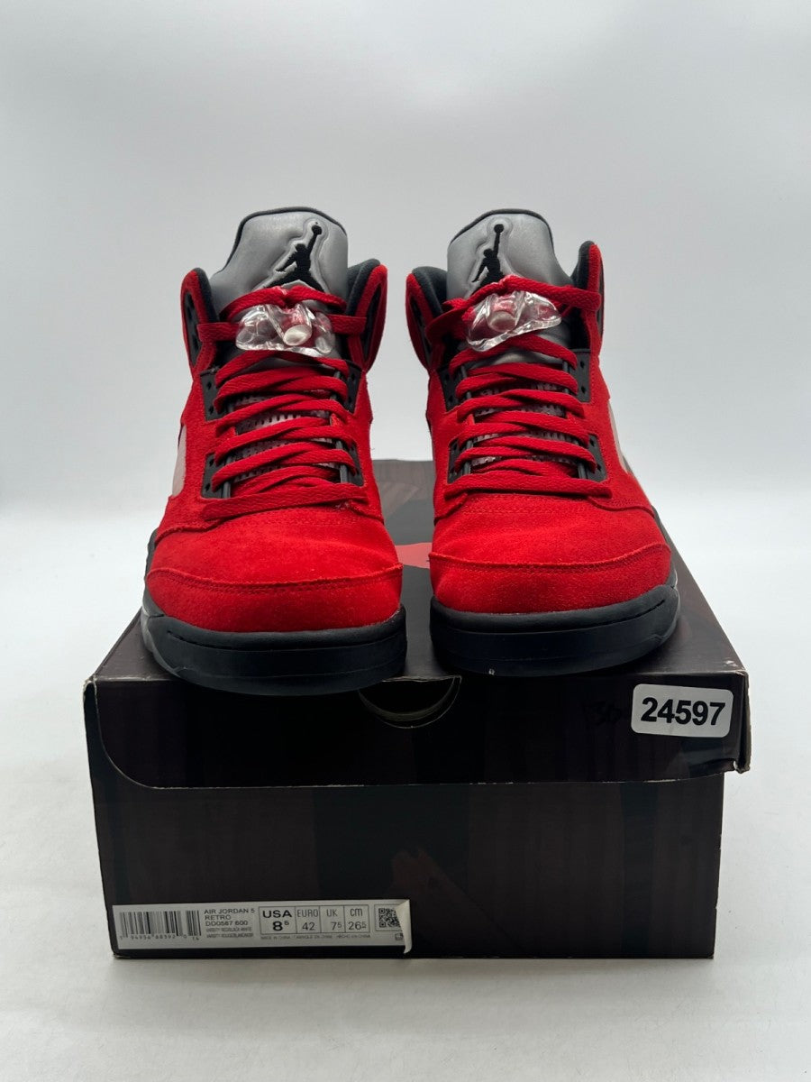 Jordan 5 Retro Raging Bull Red (2021) 8.5 (Lightly Worn Pre-Owned)JordanVarsity Red/Black-White - Image 2