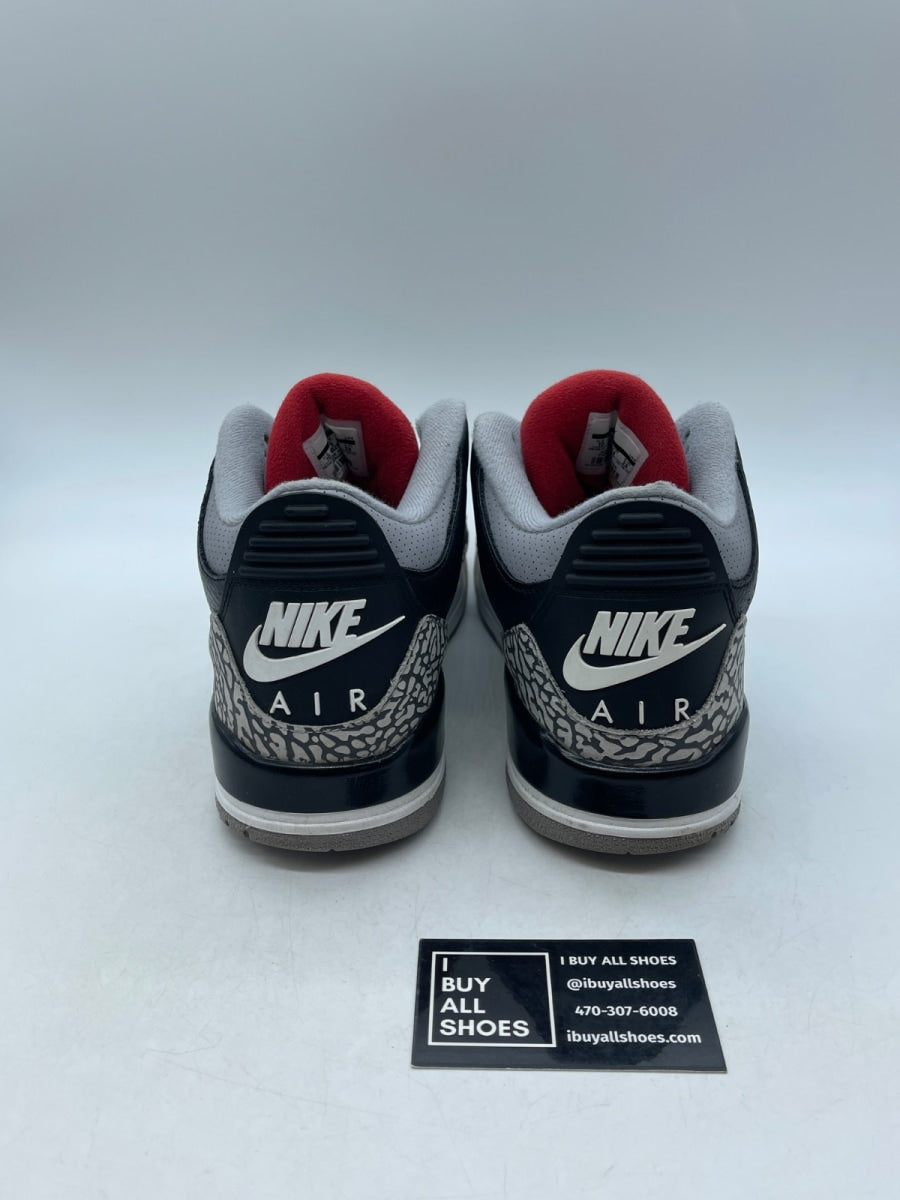 Jordan 3 Retro Black Cement (2018) 10 (Heavily Worn Pre-Owned) - Image 3