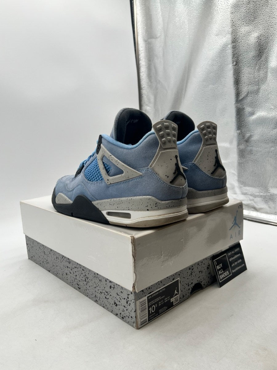 Jordan 4 Retro University Blue 10.5 (Heavily Worn Pre-Owned) - Image 4