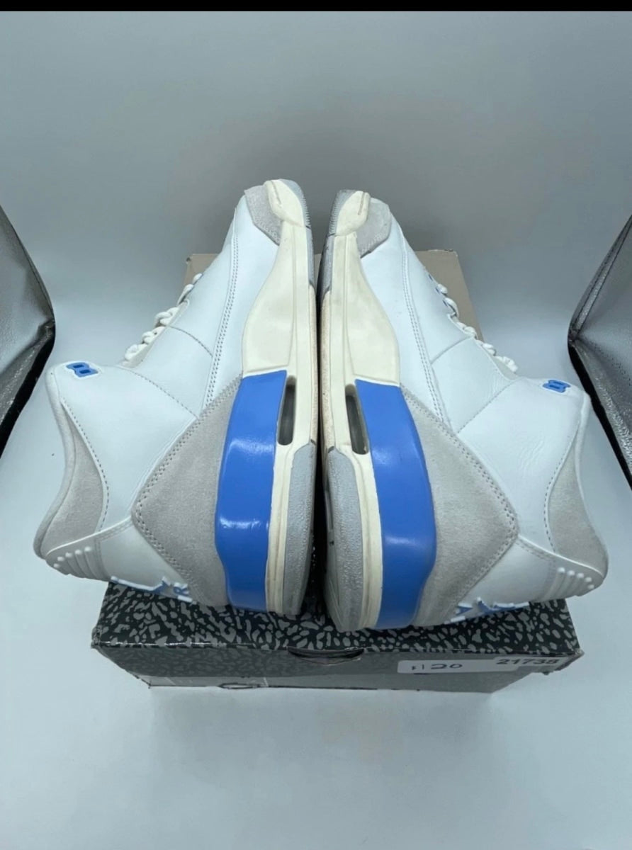 Jordan 3 Retro Lucky Shorts 11 (Moderately Worn Pre-Owned)JordanSummit White/Hydrogen Blue-Legend Blue-Photon Dust-Pure Platinum-Sail - Image 6