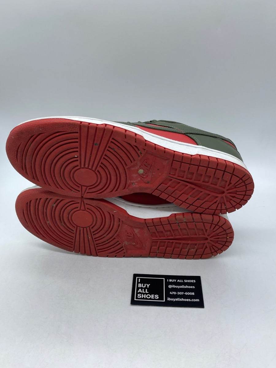 Nike Dunk Low Mystic Red Cargo Khaki 9.5 (Moderately Worn Pre-Owned) - Image 7