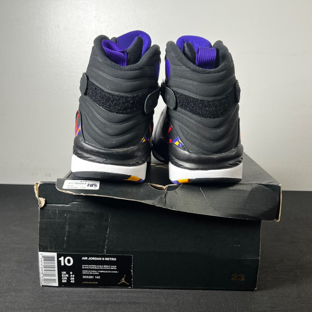 Jordan 8 Retro Three Peat 10 (New Pre-Owned)JordanWhite/Infrared 23-Black-Bright Concord - Image 5