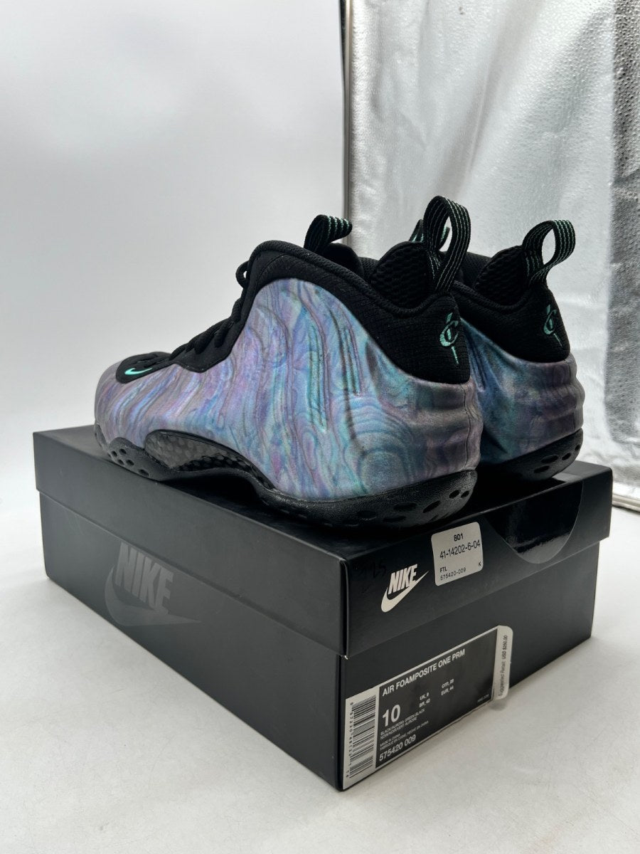 Nike Air Foamposite One Abalone 10 (Lightly Worn Pre-Owned)NikeBlack/Aurora Green-Black-Aurora Green - Image 4