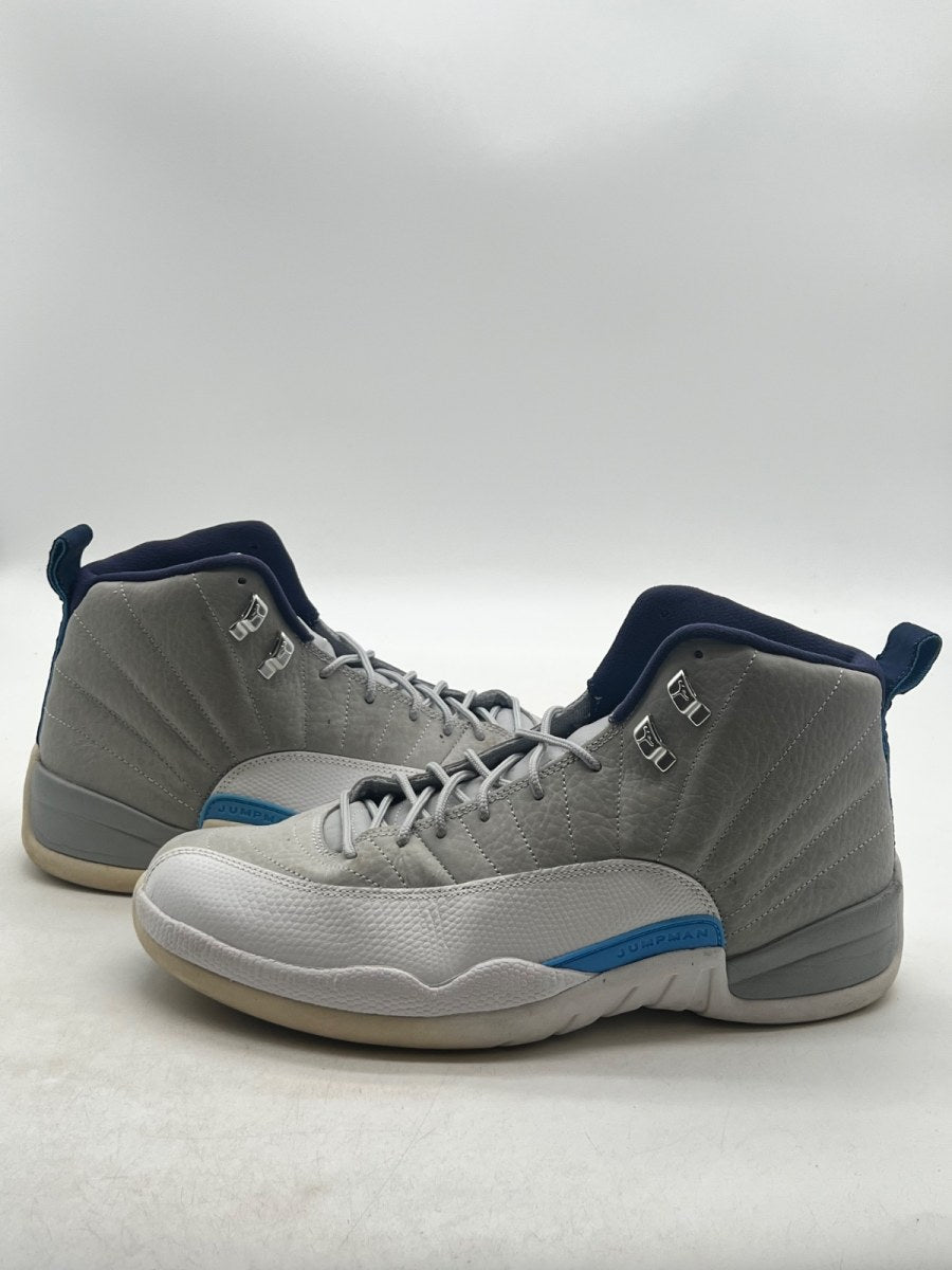 Jordan 12 Retro Grey University Blue 12 (Heavily Worn Pre-Owned)JordanGrey/University Blue-White - Image 1