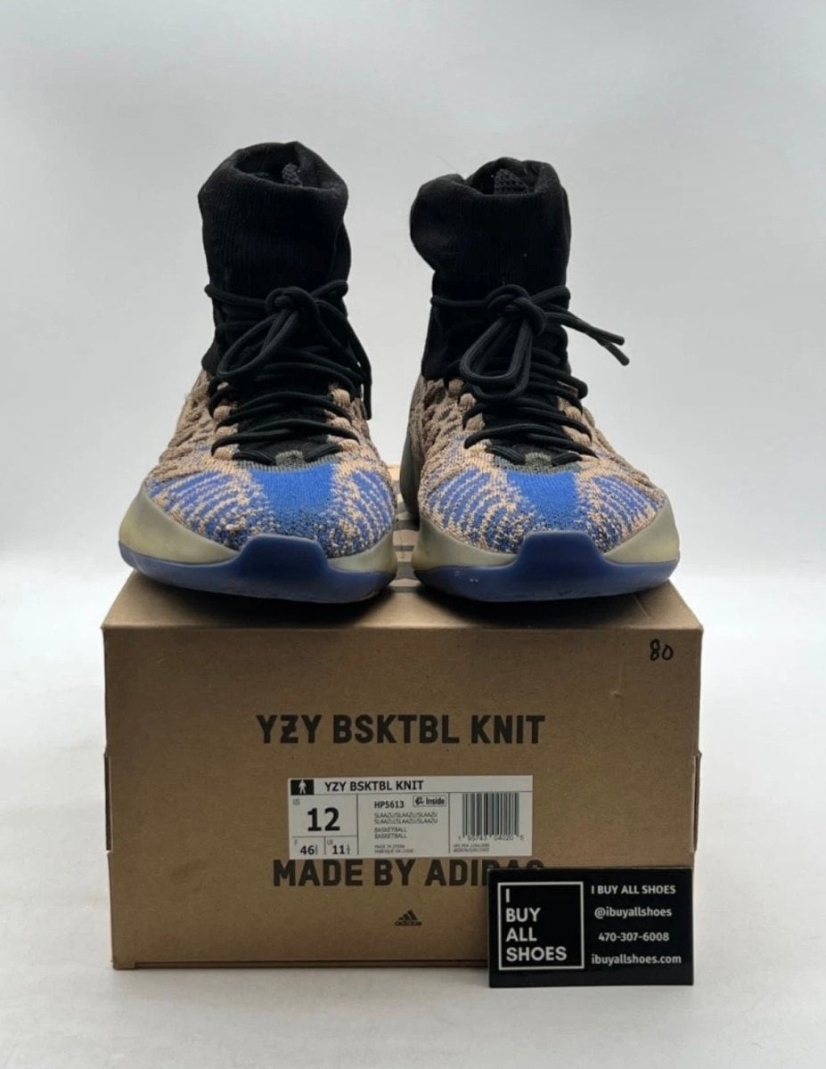 adidas Yeezy BSKTBL Knit Slate Azure 12 (Moderately Worn Pre-Owned)adidasSlate Azure/Black - Image 2