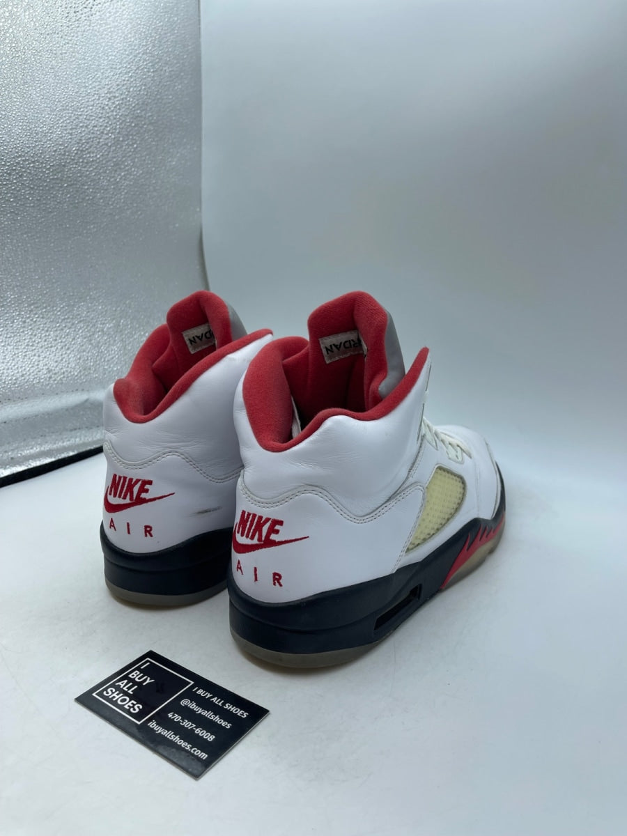 Jordan 5 Retro Fire Red Silver Tongue (2020) 12 (Heavily Worn Pre-Owned) - Image 5