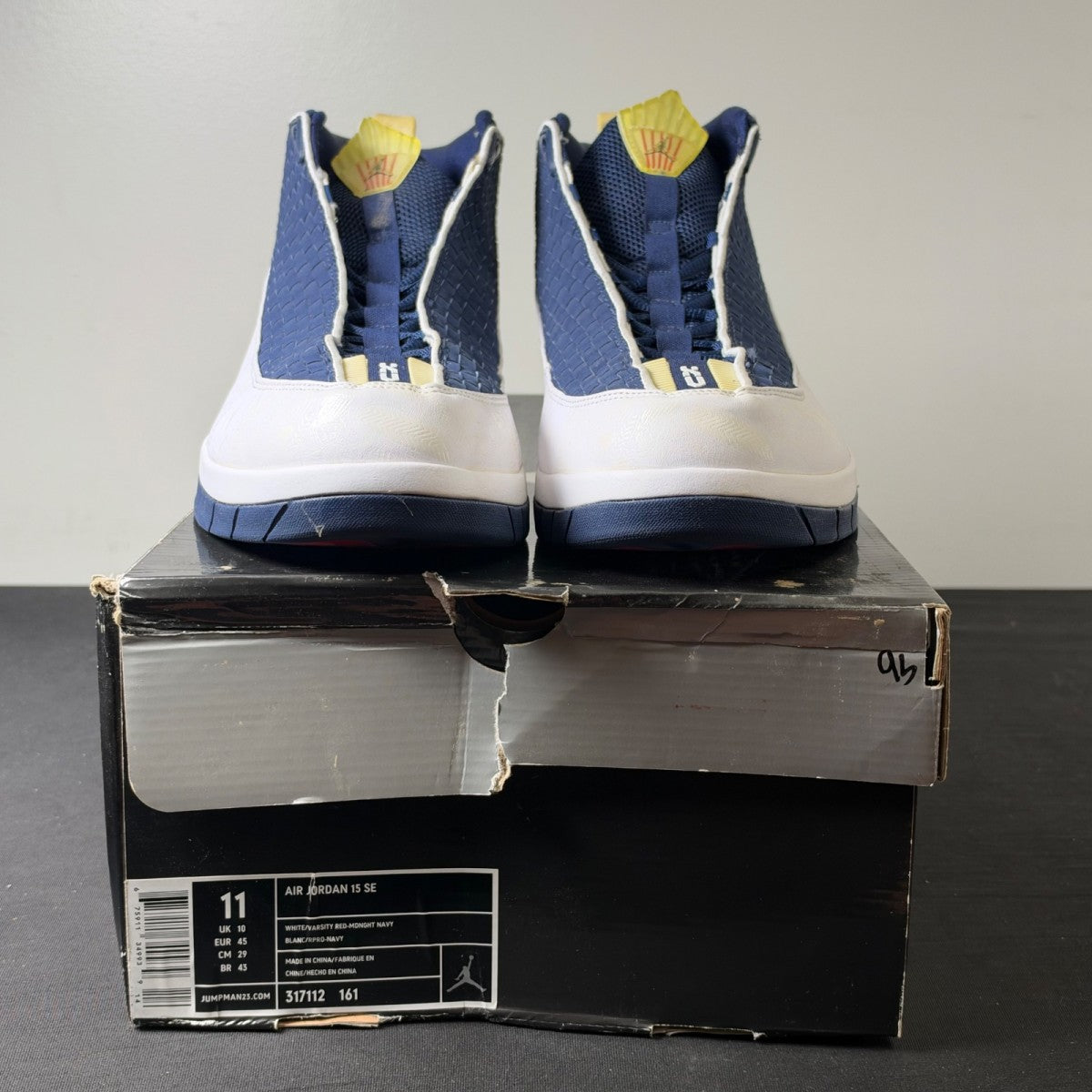 Jordan 15 SE White Navy Red (Size 11) - Image 2