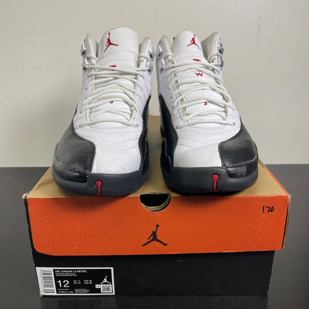 Jordan 12 Retro Taxi Flip 12 (Moderately Worn Pre-Owned)JordanWhite/Gym Red/Black - Image 2