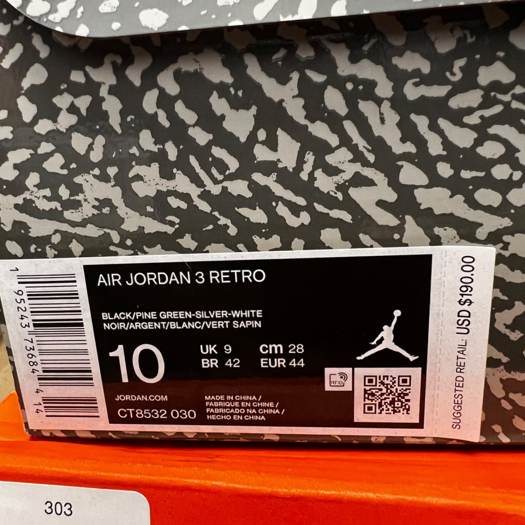 Jordan 3 Retro Pine Green (Size 10) - Image 7