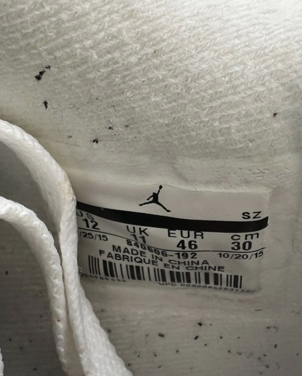 Jordan 4 Retro White Cement (2016) 12 (Moderately Worn Pre-Owned)JordanWhite/Fire Red-Black-Tech Grey - Image 6
