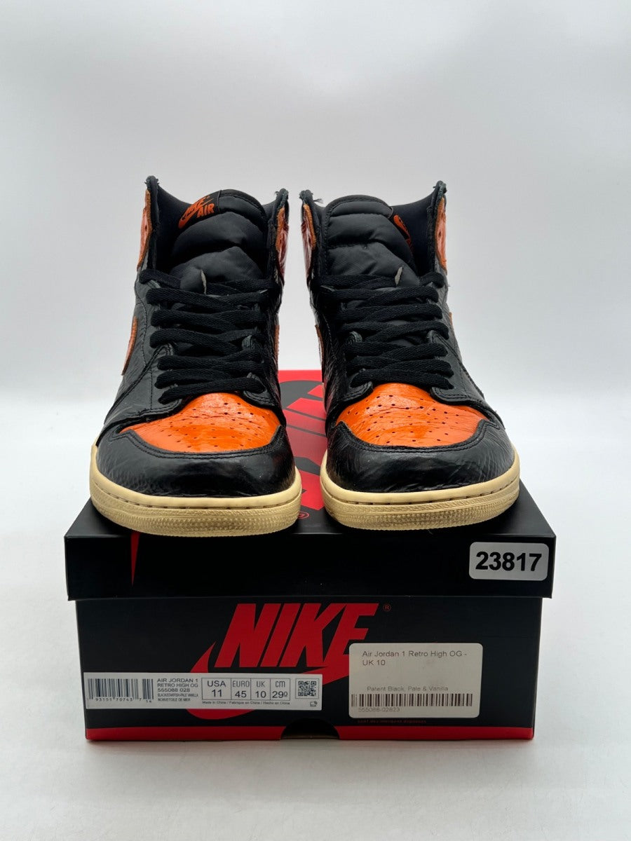 Jordan 1 Retro High Shattered Backboard 3.0 11 (Moderately Worn Pre-Owned)JordanBlack/Pale Vanilla-Starfish - Image 2