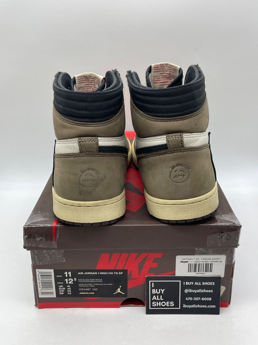 Jordan 1 Retro High OG SP Travis Scott Mocha 11 (Moderately Worn Pre-Owned) - Image 3
