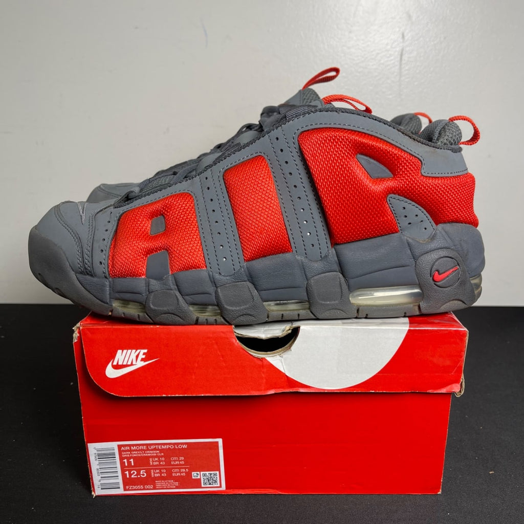 Nike Air More Uptempo Low Dark Grey Light Crimson (Size 11) - aux