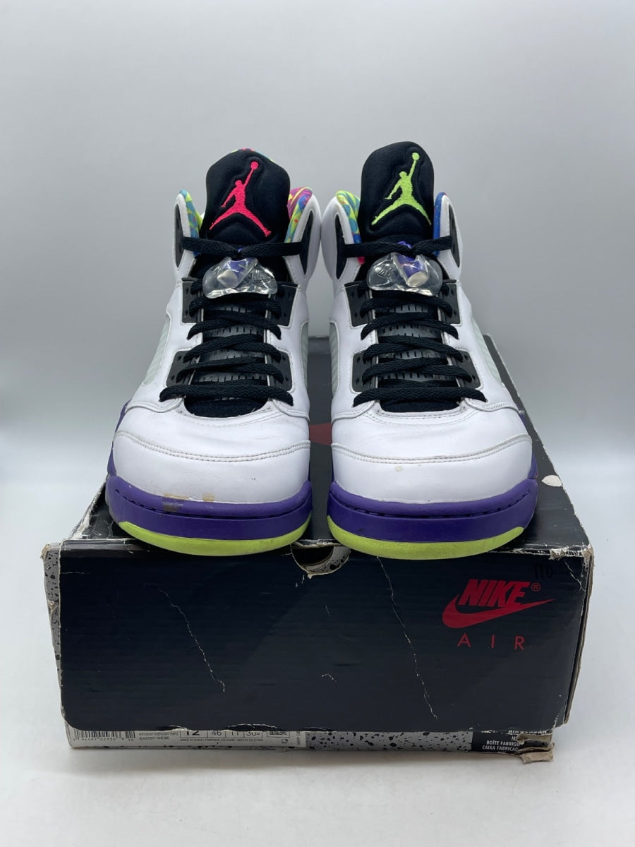Jordan 5 Retro Alternate Bel-Air 12 (Moderately Worn Pre-Owned)JordanWhite/Court Purple-Racer Pink-Ghost Green - Image 2