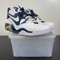 Nike Air Force 180 Olympic 9.5 (Moderately Worn Pre-Owned)NikeWhite / Midnight Navy - Metallic Gold - Image 1