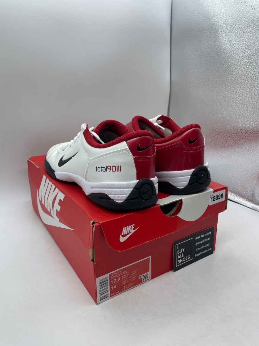 Nike Total 90 3 White Gym Red 12.5 (Moderately Worn Pre-Owned) - Image 4