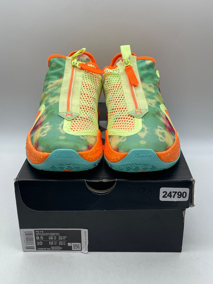 Nike PG 4 Gatorade All-Star (2020) 8.5 (Moderately Worn Pre-Owned)NikeBarely Volt/Volt-Photo Blue-Total Orange - Image 2