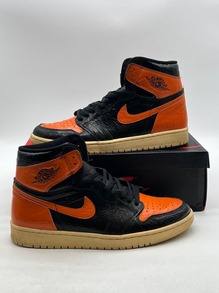 Jordan 1 Retro High Shattered Backboard 3.0 12 (Moderately Worn Pre-Owned)JordanBlack/Pale Vanilla-Starfish - Image 1