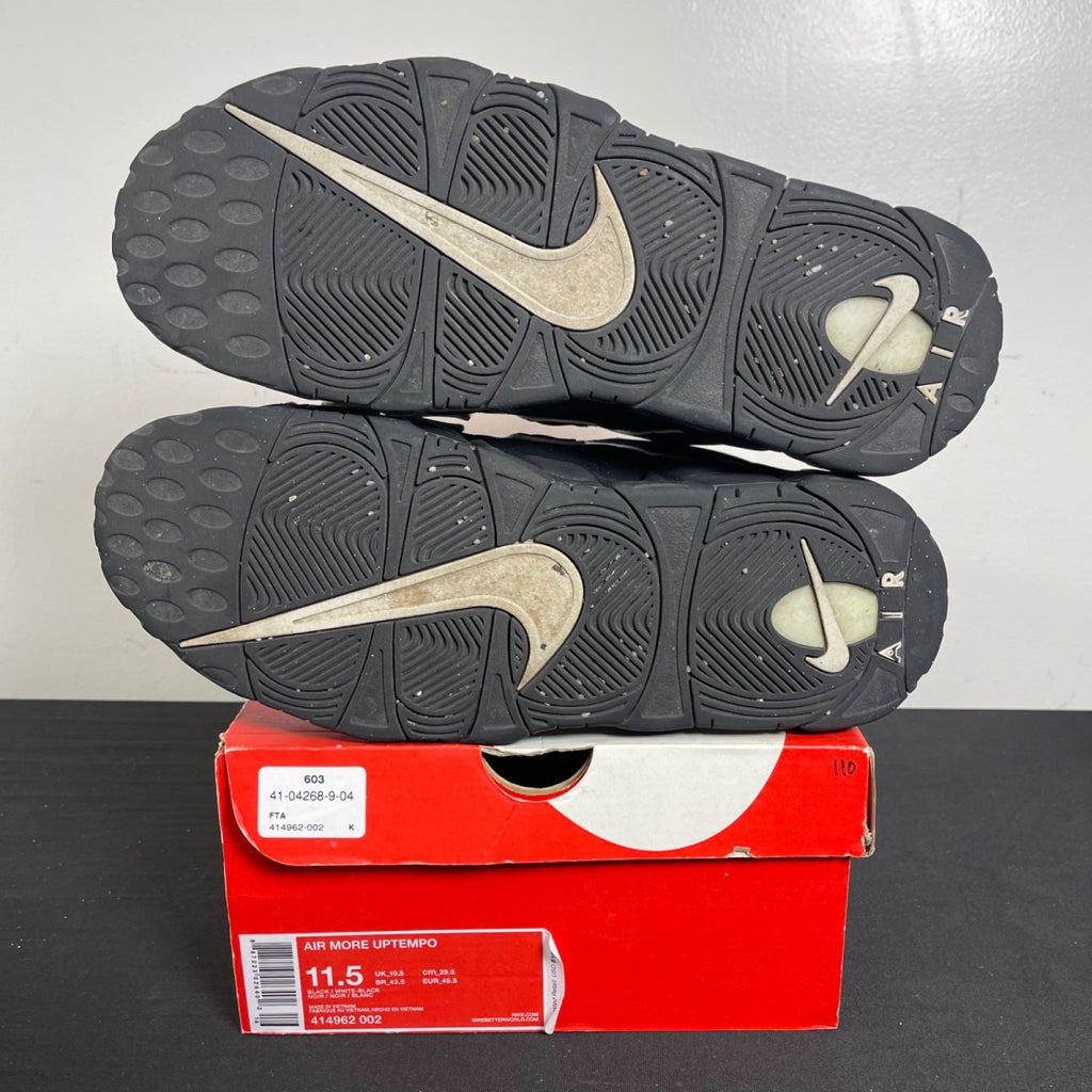 Nike Air More Uptempo Black White 11.5 (Moderately Worn Pre-Owned)NikeBlack/White - Image 5