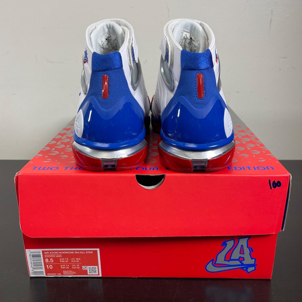 Nike Air Zoom Huarache 2K4 All-Star (2026) 8.5 (Moderately Worn Pre-Owned)NikeWhite/Varsity Royal/Varsity Red/Metallic Silver - Image 4