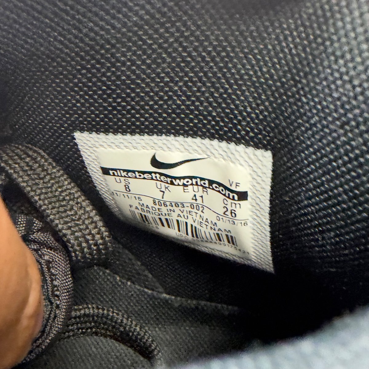 Nike Air Force 1 High Black Iridescent (Size 8) - aux