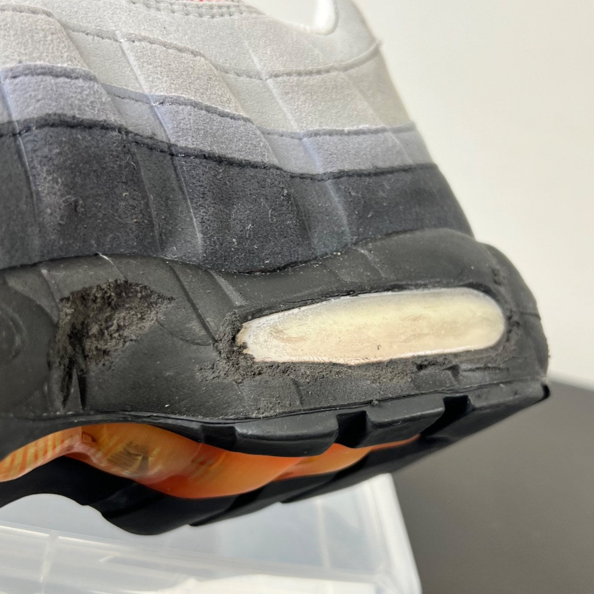 Nike Air Max 95 Team Orange (2009) 10 (Heavily Worn Pre-Owned)NikeWhite/Team Orng-Ntrl Grey-Mdm Grey - Image 7