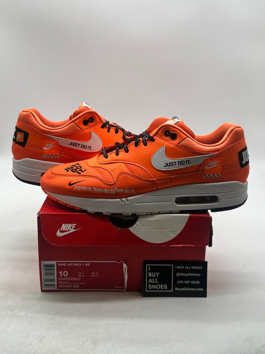 Nike Air Max 1 Just Do It Pack Orange 10 (Moderately Worn Pre-Owned) - Image 1