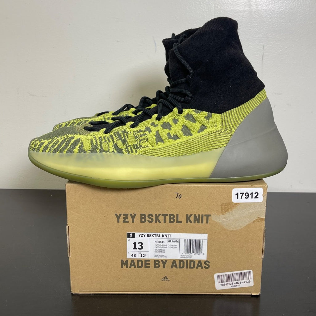adidas Yeezy BSKTBL Knit Energy Glow 13 (Moderately Worn Pre-Owned)adidasEnergy Glow/Black - Image 3