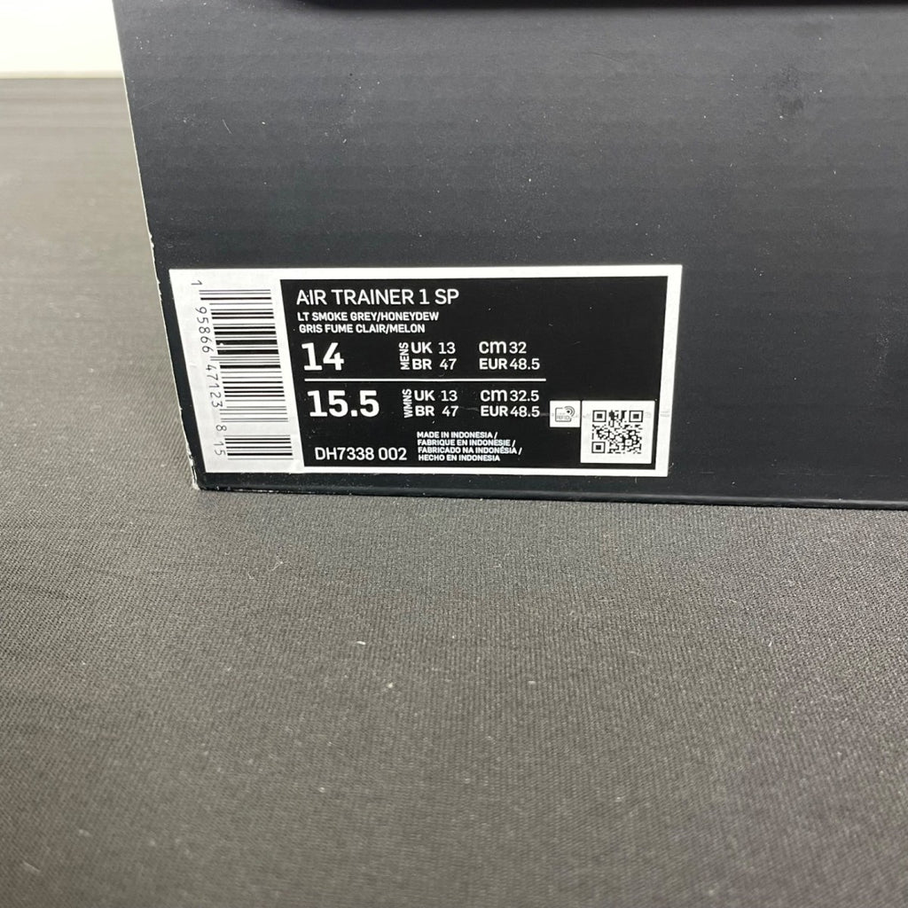 Nike Air Trainer 1 Utility SP Light Smoke Grey Honeydew Particle Grey 14 (Moderately Worn Pre-Owned)NikeLight Smoke Grey/Honeydew-Particle Grey - Image 7