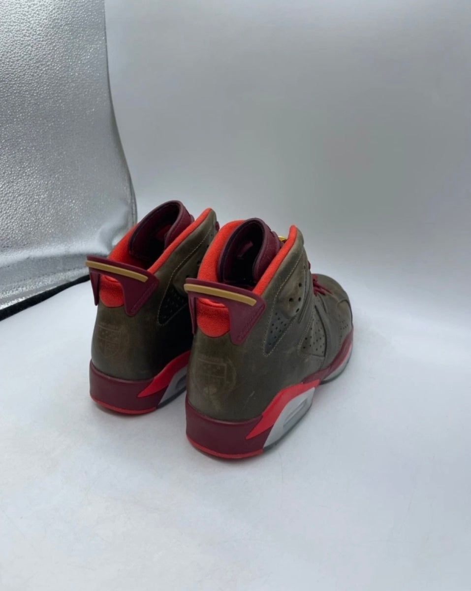 Jordan 6 Retro Cigar 10.5 (Lightly Worn Pre-Owned)JordanRaw Umber/Team Red-Metallic Gold-Challenge Red - Image 3