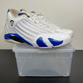 Jordan 14 Retro White Hyper Royal 11 (Moderately Worn Pre-Owned)JordanWhite/Black-Hyper Royal - Image 1