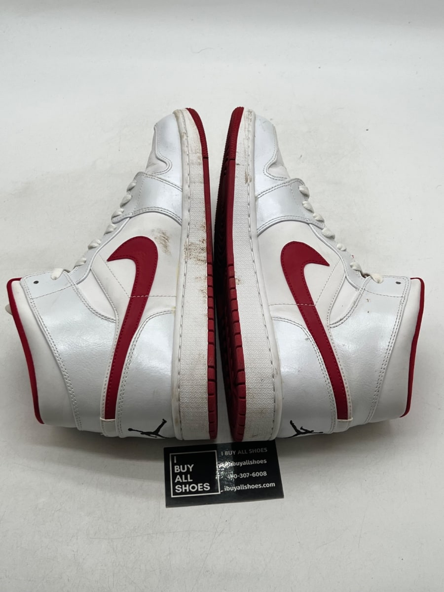 Jordan 1 Retro White Gym Red 13 (Moderately Worn Pre-Owned) - Image 7
