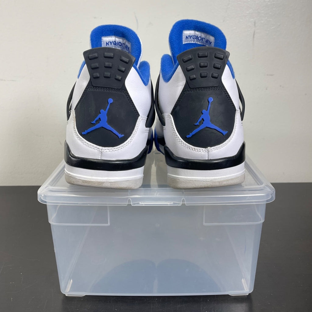Jordan 4 Retro Motorsports (2017) 10 (Moderately Worn Pre-Owned)JordanWhite/Varsity Blue-Black - Image 4