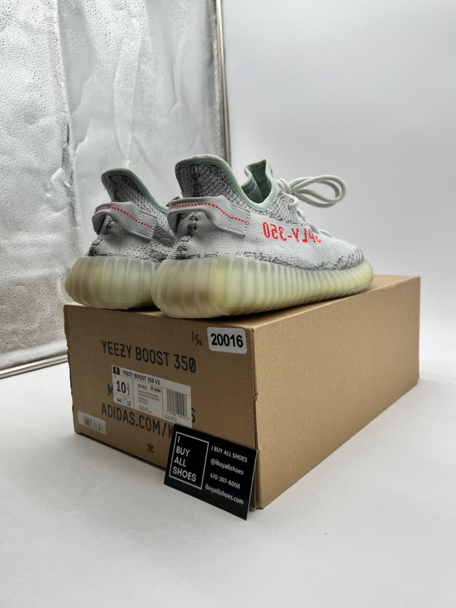 adidas Yeezy Boost 350 V2 Blue Tint 10.5 (Lightly Worn Pre-Owned) - Image 5