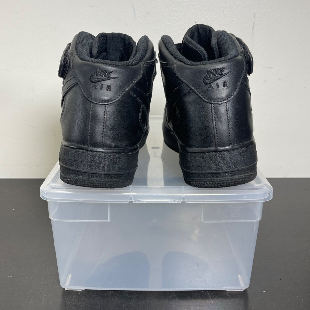 Nike Air Force 1 Mid Black (2016) 12 (Moderately Worn Pre-Owned)NikeBlack/Black - Image 4