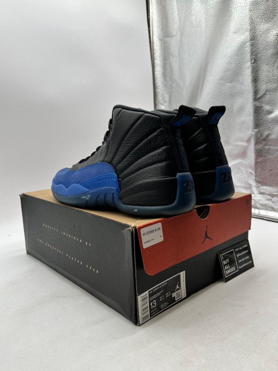 Jordan 12 Retro Black Game Royal 13 (Heavily Worn Pre-Owned) - Image 4