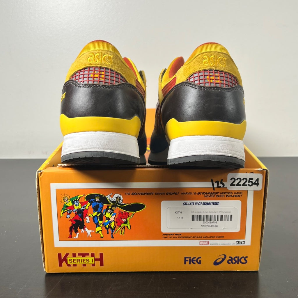 ASICS Gel-Lyte III '07 Remastered Kith Marvel X-Men Wolverine 1980 Opened Box (Trading Card Not Included) 10.5 (Lightly Worn Pre-Owned)ASICSYellow/Brown-Red - Image 4