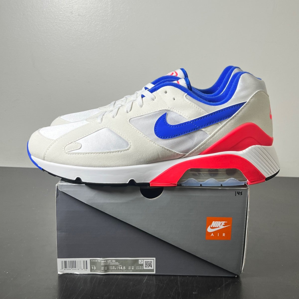 Nike Air Max 180 Ultramarine (2024) 13 (Lightly Worn Pre-Owned)NikeWhite/Ultramarine/Solar Red/Black - Image 3