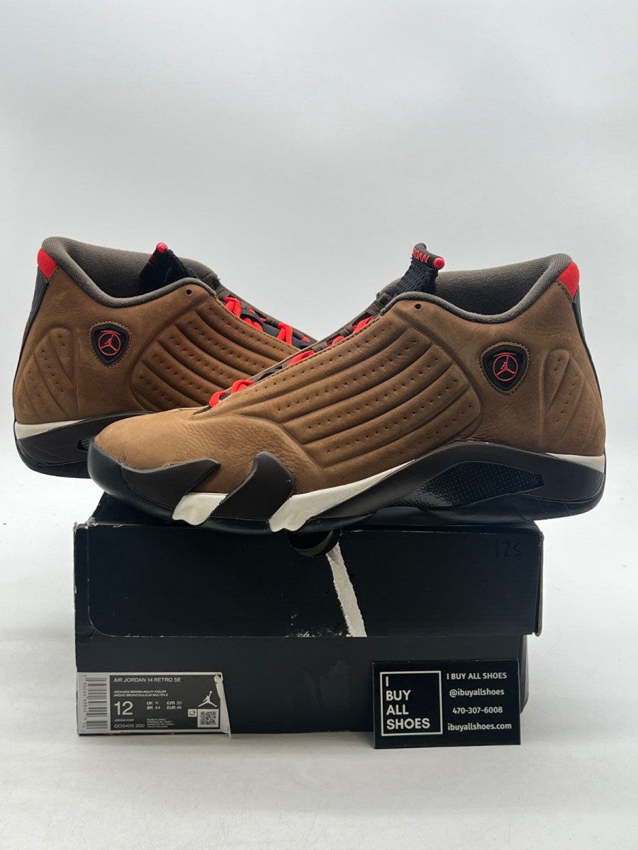 Jordan 14 Retro Winterized Archaeo Brown 12 (Lightly Worn Pre-Owned) - Image 1