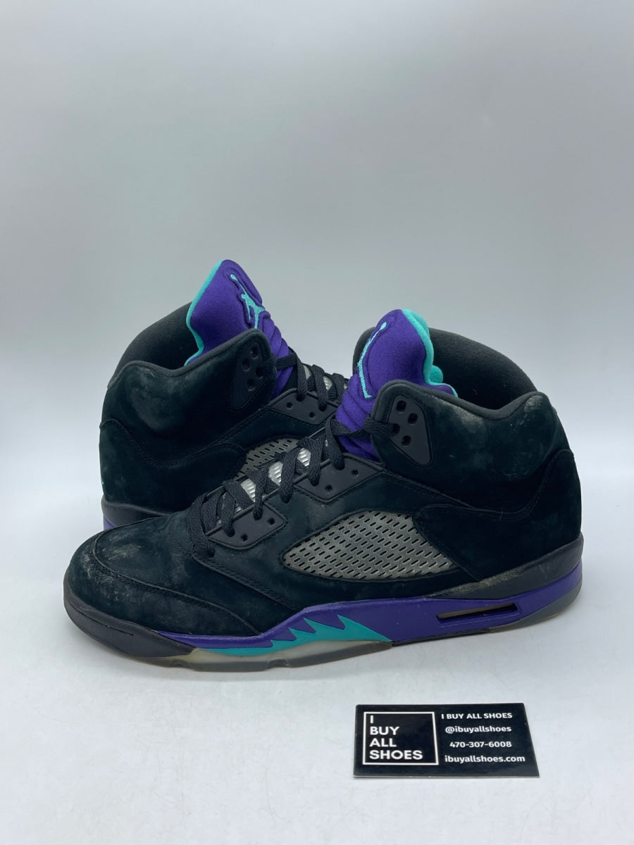 Jordan 5 Retro Black Grape (2013) 13 (Heavily Worn Pre-Owned) - Image 1