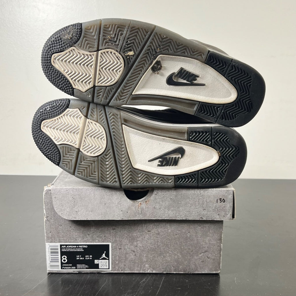 Jordan 4 Retro Cave Stone 8 (Lightly Worn Pre-Owned)JordanCave Stone/Black/Moon Particle - Image 5