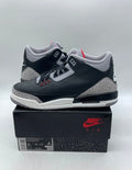 Jordan 3 Retro Black Cement (2024) (GS) 7Y (Lightly Worn Pre-Owned)JordanBlack/Fire Red/Cement Grey/Sail - Image 1