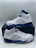 Jordan 5 Retro Grape (2025) 12 (Moderately Worn Pre-Owned)JordanWhite/Grape Ice-New Emerald - Image 1